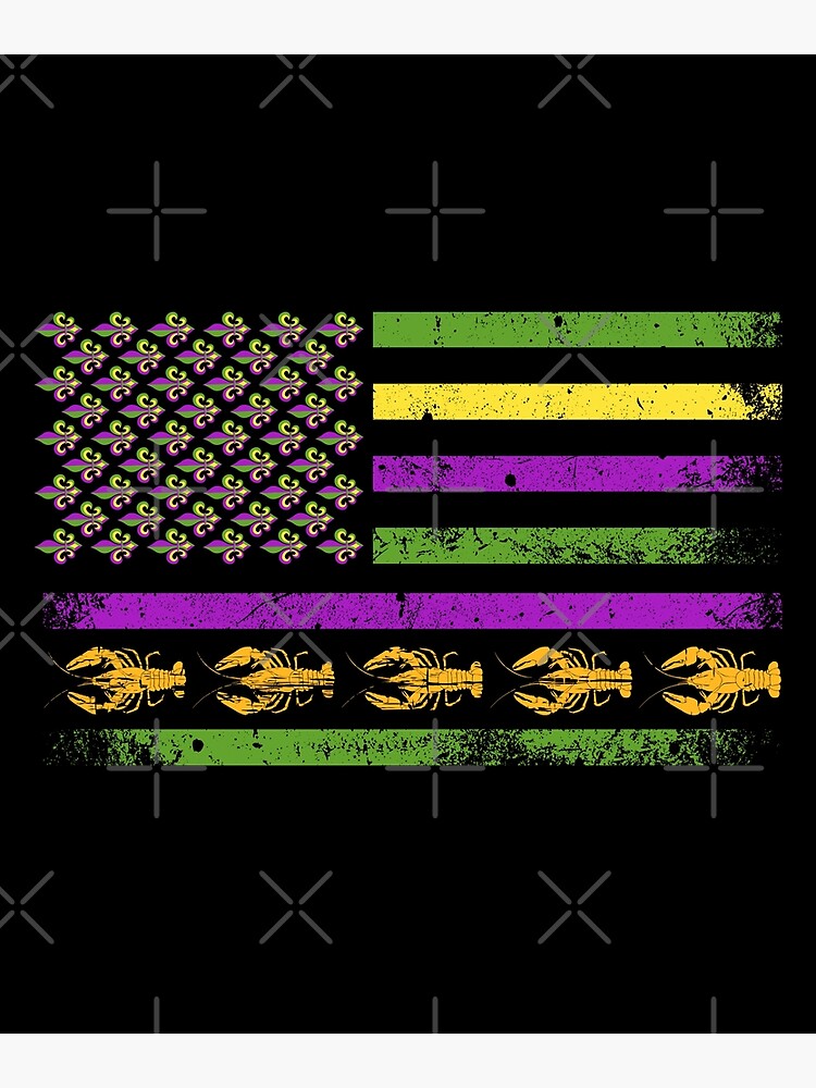 american flag mardi gras beads