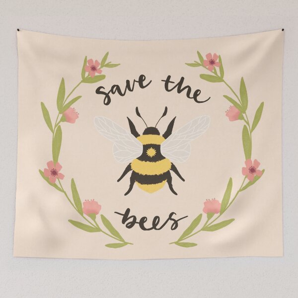 Item preview, Save the Bees - Illustration designed and sold by Homebody Hobbyist.