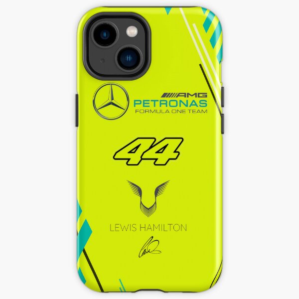 Housse pour smartphone Lewis Hamilton Jaune | Équipe de Formule 1 Mercedes AMG Petronas Coque antichoc iPhone