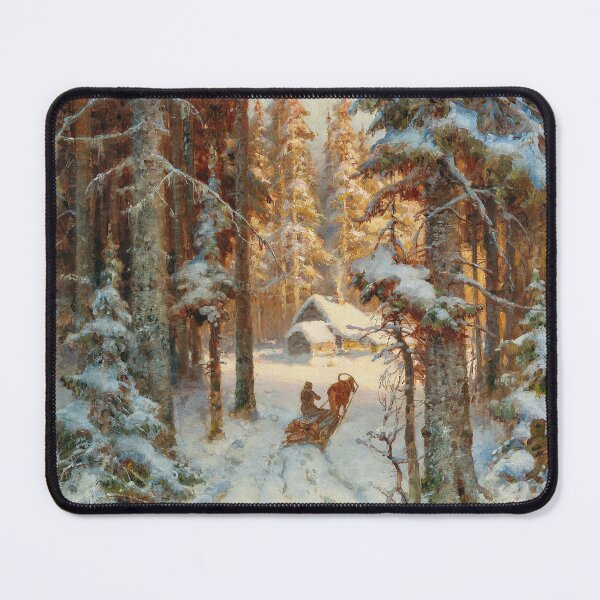 Item preview, Winter scenery - Woodcutters returning home by Julius Sergius von Klever designed and sold by AR-shop.