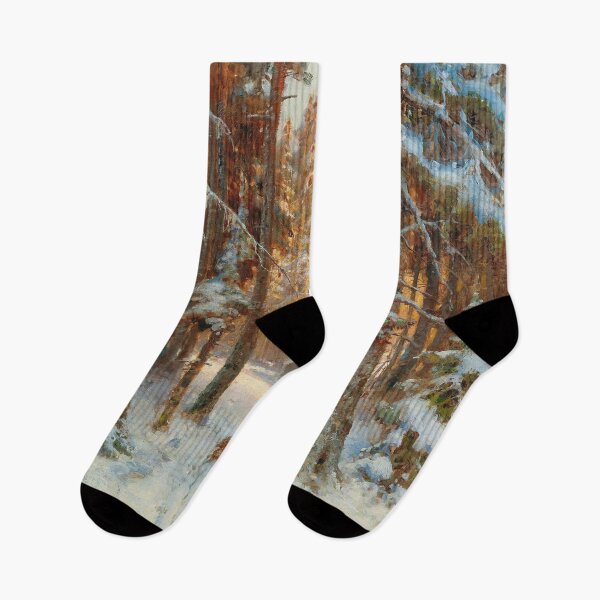 Item preview, Winter scenery - Woodcutters returning home by Julius Sergius von Klever designed and sold by AR-shop.