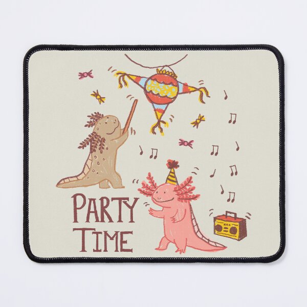 Item preview, partying axolotls designed and sold by limonyhorchata.