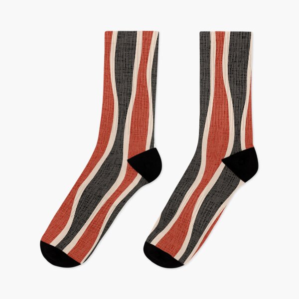Item preview, Retro Tiki Pin Stripes 351 Red and Black designed and sold by tonymagnerart.