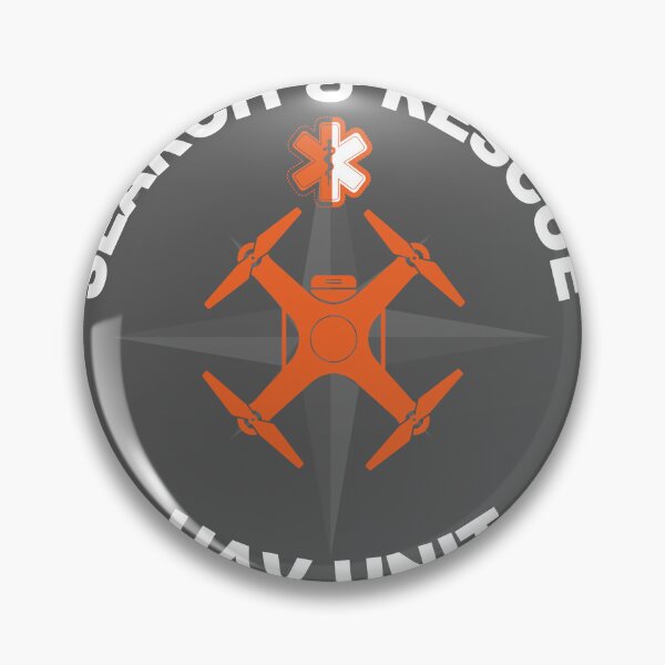 Item preview, Drone UAV Search and Rescue SAR/Safety orange with compass and star of life designed and sold by TheContactor.