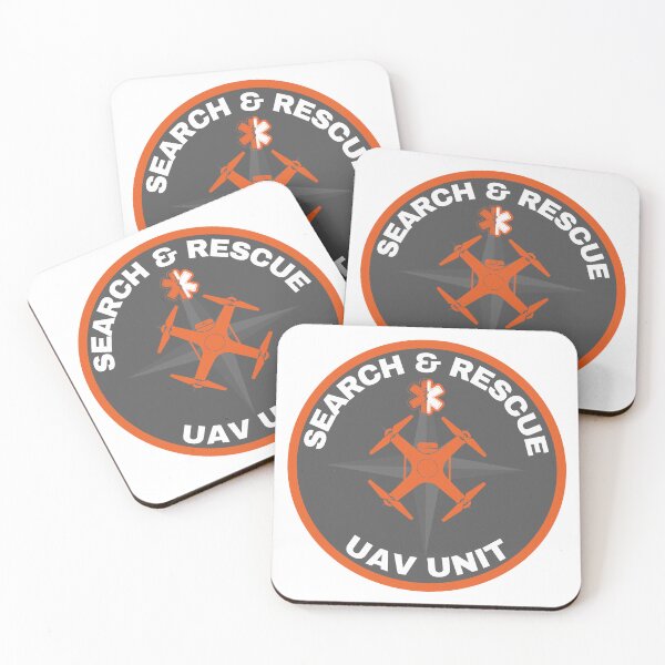 Item preview, Drone UAV Search and Rescue SAR/Safety orange with compass and star of life designed and sold by TheContactor.