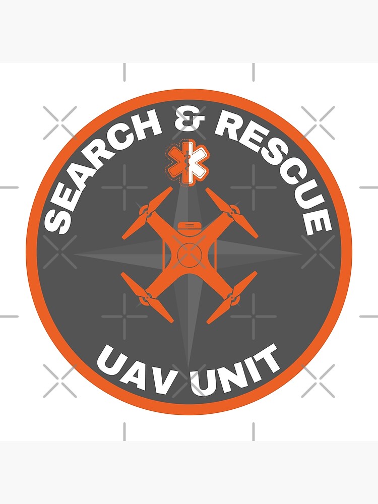 Drone UAV Search and Rescue SAR Safety orange with compass and