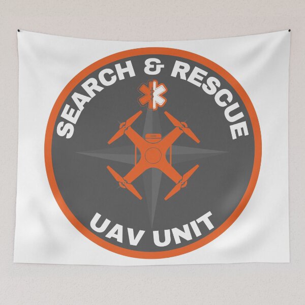 Item preview, Drone UAV Search and Rescue SAR/Safety orange with compass and star of life designed and sold by TheContactor.