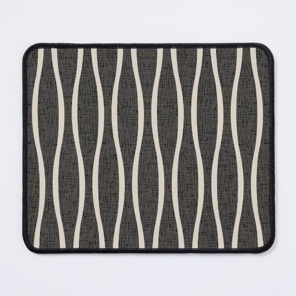 Item preview, Retro Tiki Pin Stripes 352 Black and Linen White designed and sold by tonymagnerart.
