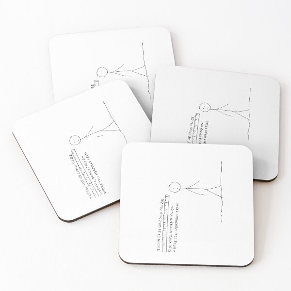 Item preview, "technically we could all be sideways, depending on where you measured from" sadbook collections perspective comic designed and sold by NoelleNotions.