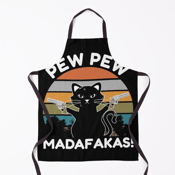 Item preview, Pew Pew Madafakas! Funny Black Cat Meme designed and sold by AnimalsSpace.