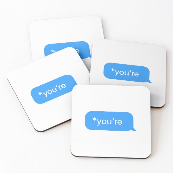 Item preview, *you're correct spelling blue chat bubble designed and sold by chrismanubag.