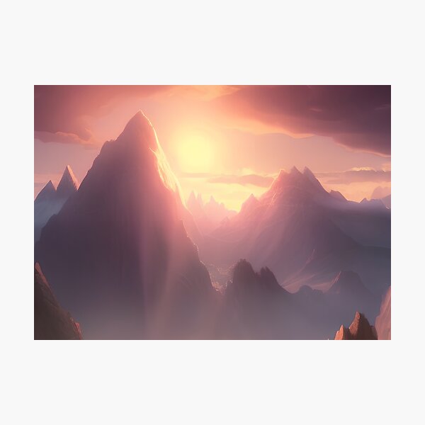 Item preview, Mythical Mountain Scenery designed and sold by ArtificialCraft.