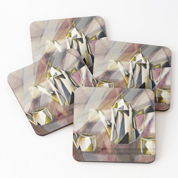 Item preview, Art Deco Tea set original digital painting designed and sold by Alma Lee.