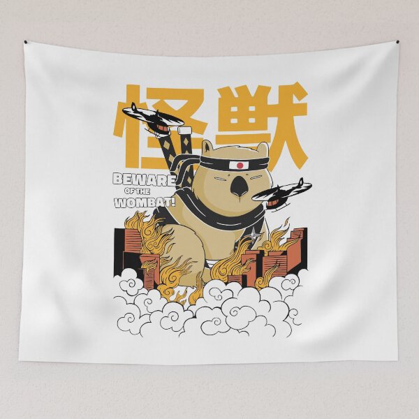 Item preview, Cute Australian Wombat Japanese Aesthetics designed and sold by MrEddie10.