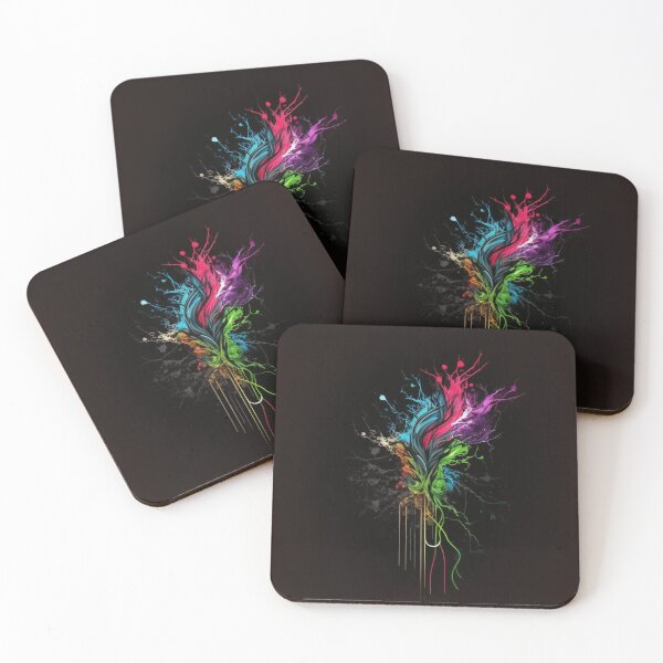 Item preview, Splash of Neon on Black number one designed and sold by Left-Hand-Tree.