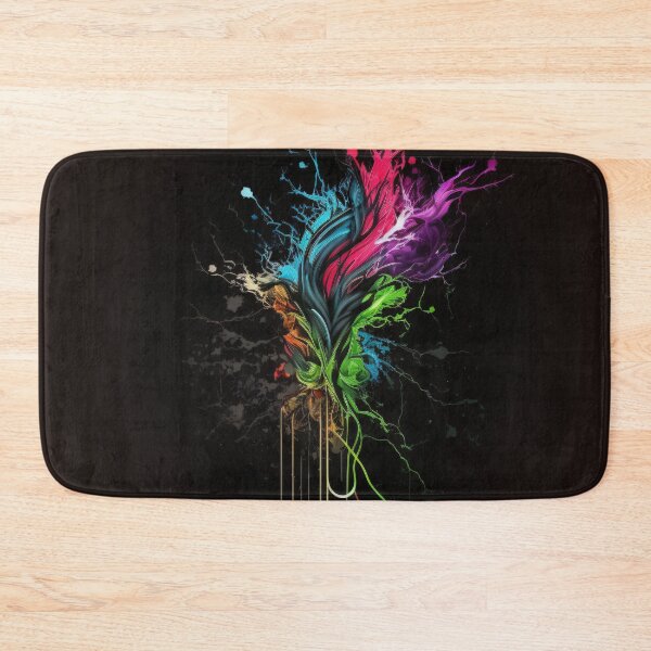 Item preview, Splash of Neon on Black number one designed and sold by Left-Hand-Tree.