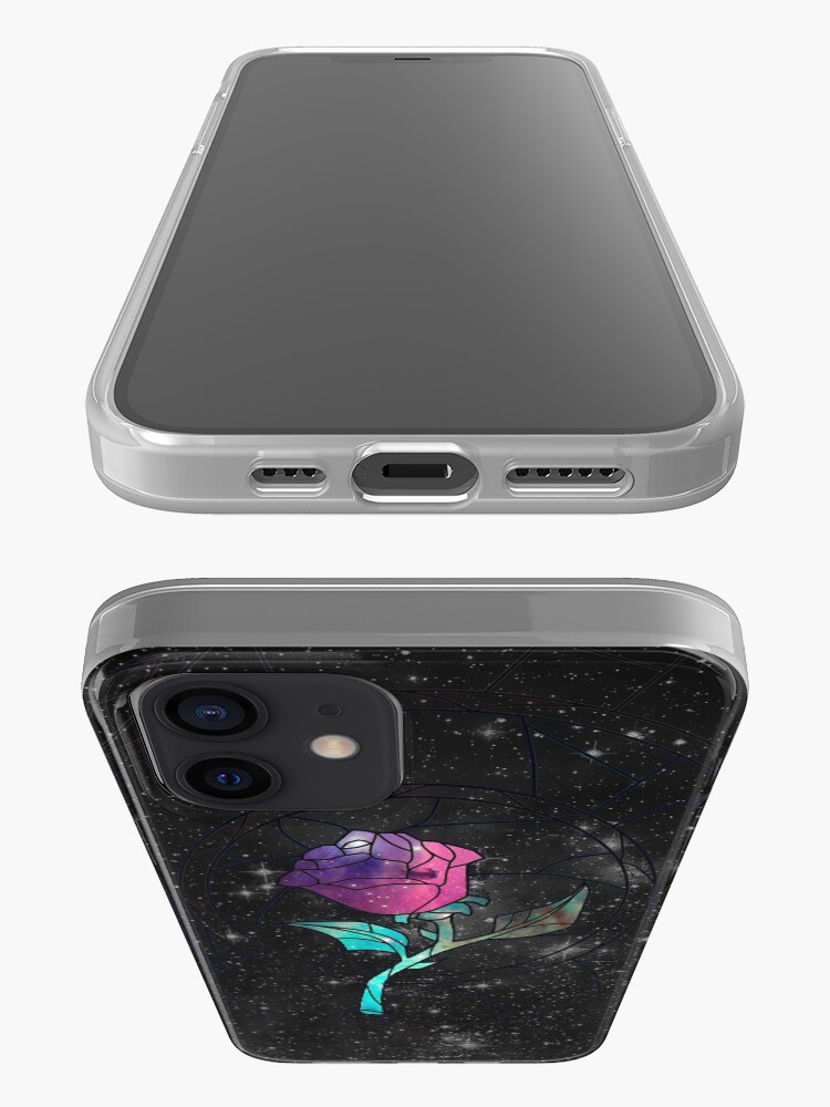 Alternate view of Stained Glass Rose Galaxy iPhone Case & Cover