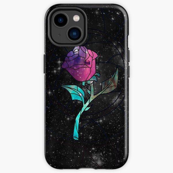 Stained Glass Rose Galaxy iPhone Tough Case