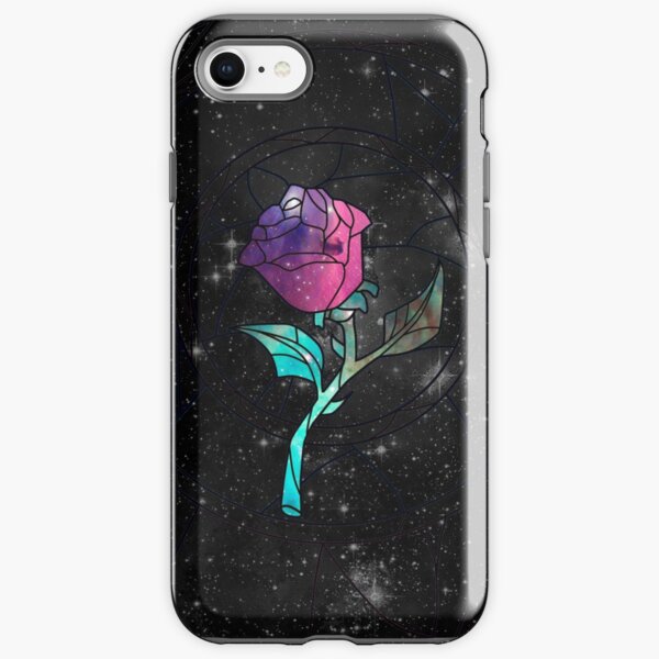 Stained Glass Rose Galaxy iPhone Tough Case