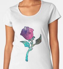 Stained Glass Rose Galaxy Women's Premium T-Shirt