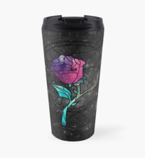 Stained Glass Rose Galaxy Travel Mug