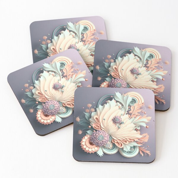 Item preview, Fleuron Floral Playful Colourful Composition Designs for Home Decor, Wedding, Events Fashion  and Accessories  designed and sold by RAGANADesign.
