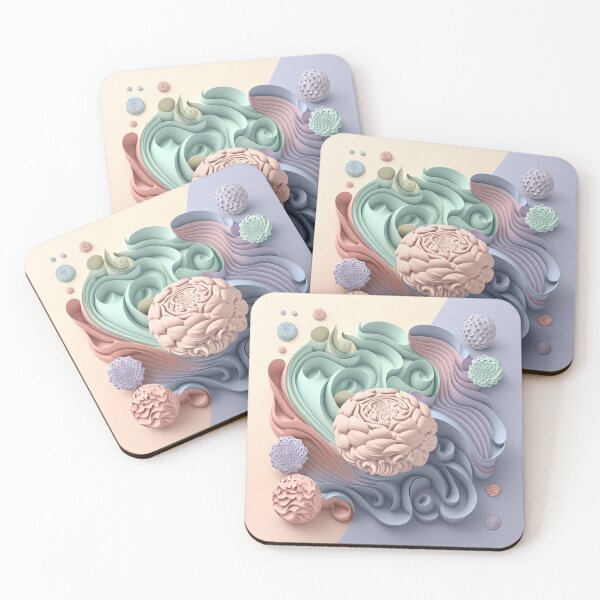 Item preview, Fleuron Floral Playful Colourful Composition Designs for Home Decor, Wedding, Events Fashion  and Accessories  designed and sold by RAGANADesign.