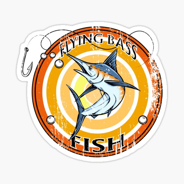 Flying Bass Fish  Sticker for Sale by zemama