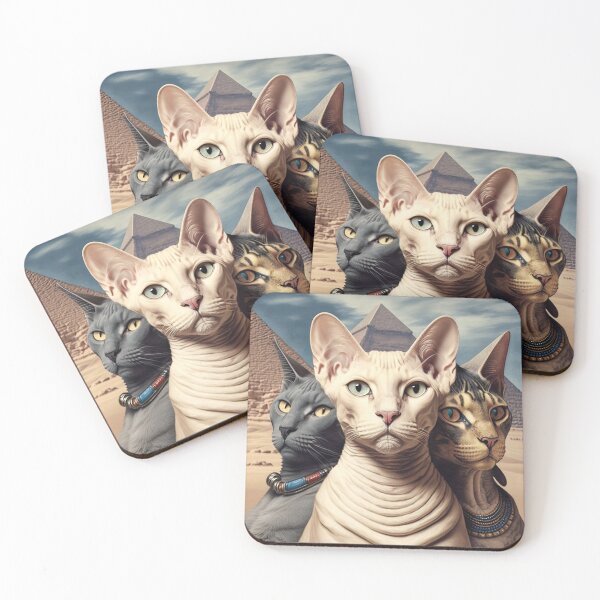 Item preview, Three cats in Gizeh designed and sold by RK - Shop.