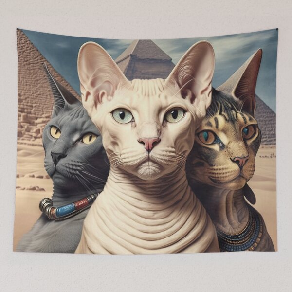 Item preview, Three cats in Gizeh designed and sold by RK - Shop.