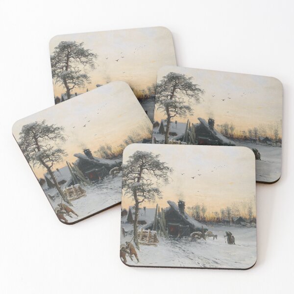 Item preview, Winter scenery - Winter landscape in the evening light by Ludwig Munthe designed and sold by AR-shop.