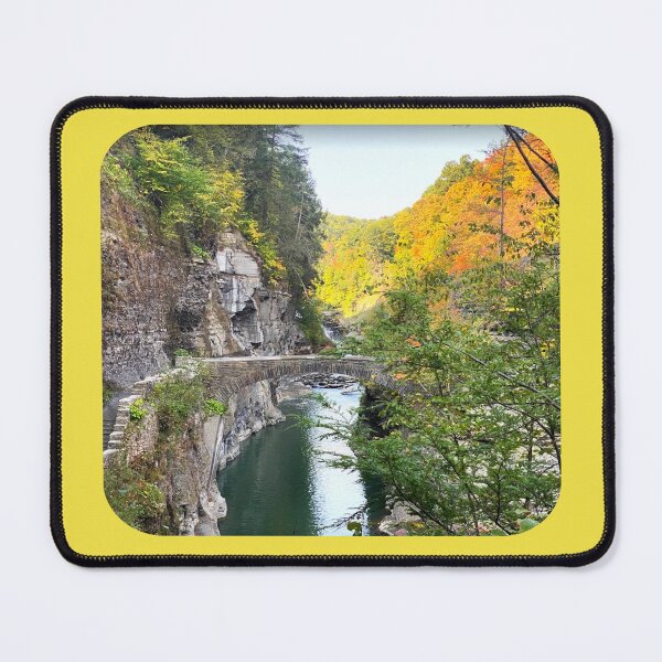 Item preview, Stone Footbridge Over Genesee River Below the Lower Falls, Letchworth State Parkk designed and sold by TechLaughs.