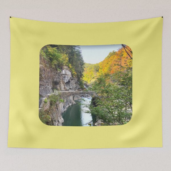 Item preview, Stone Footbridge Over Genesee River Below the Lower Falls, Letchworth State Parkk designed and sold by TechLaughs.