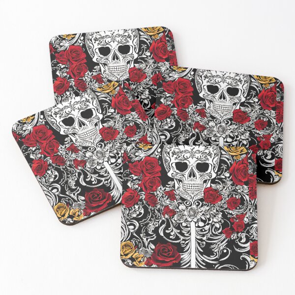 Item preview, Skull and roses designed and sold by TheArtStudios.