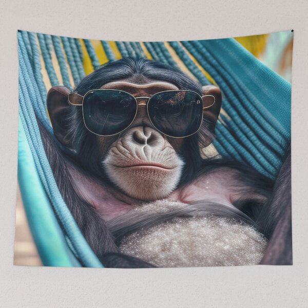 Item preview, Cool chimpanzee with sunglasses on holiday designed and sold by RK - Shop.
