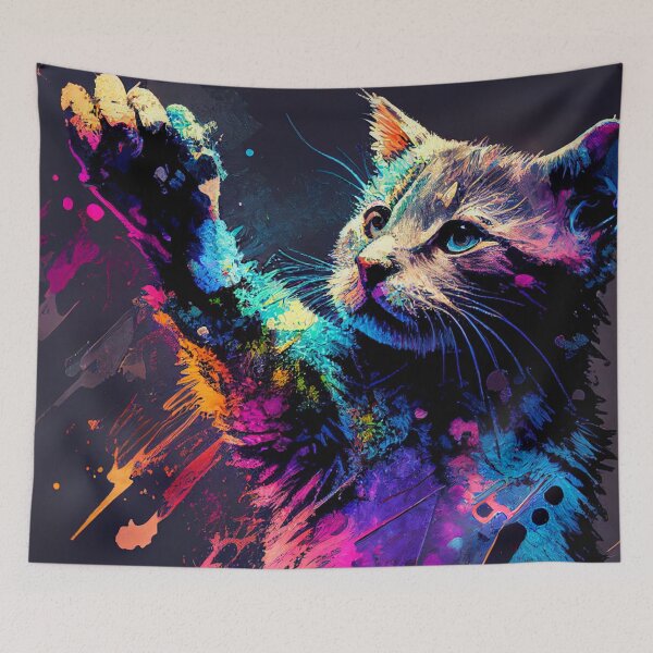 Item preview, cat flipping off designed and sold by colorexz.