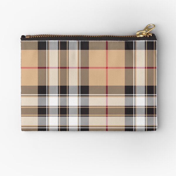 Pride of scotland gold tartan fabric texture Zipper Pouch