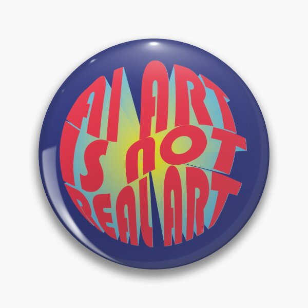 Item preview, AI Art Is Not Real Art - Red, Yellow, and Cyan Text designed and sold by Nevermind-artss.