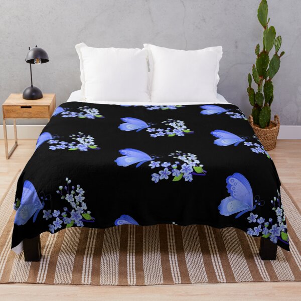 Artikelvorschau, Schmetterling mit Kirschblüten; blaue Ausführung entworfen und verkauft von mbuz90.