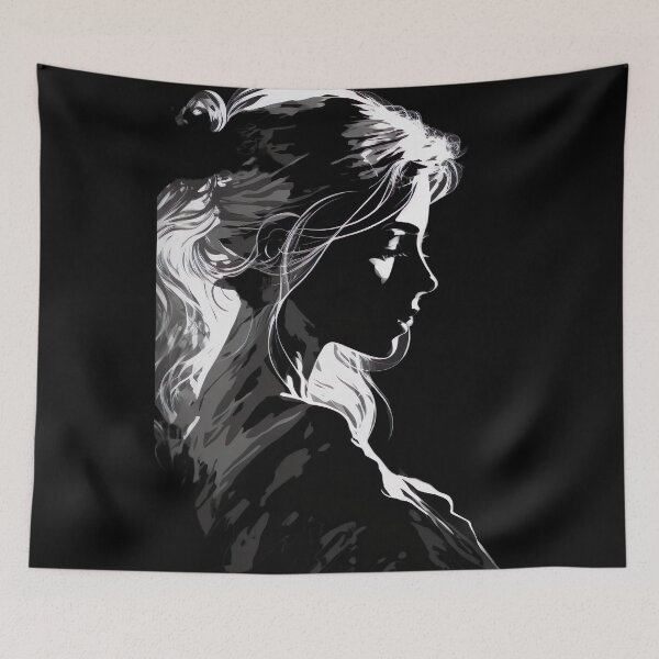 Item preview, Black and White Woman Silhouette Clothing Design  designed and sold by Jozzabazza.
