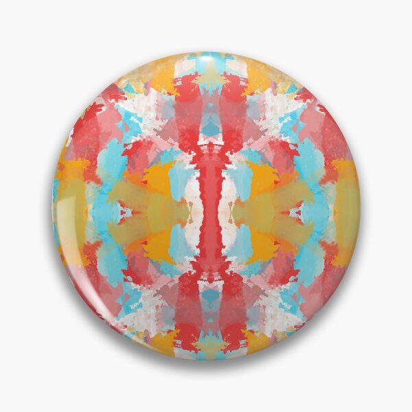 Item preview, Abstract Smudges pattern - ochre, red and cyan designed and sold by SirenSeventyOne.