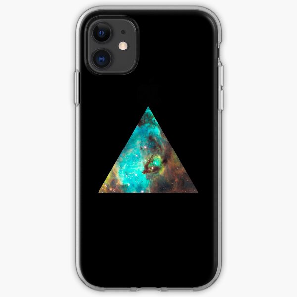 Green Galaxy Triangle iPhone Soft Case