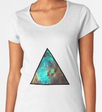 Green Galaxy Triangle Women's Premium T-Shirt