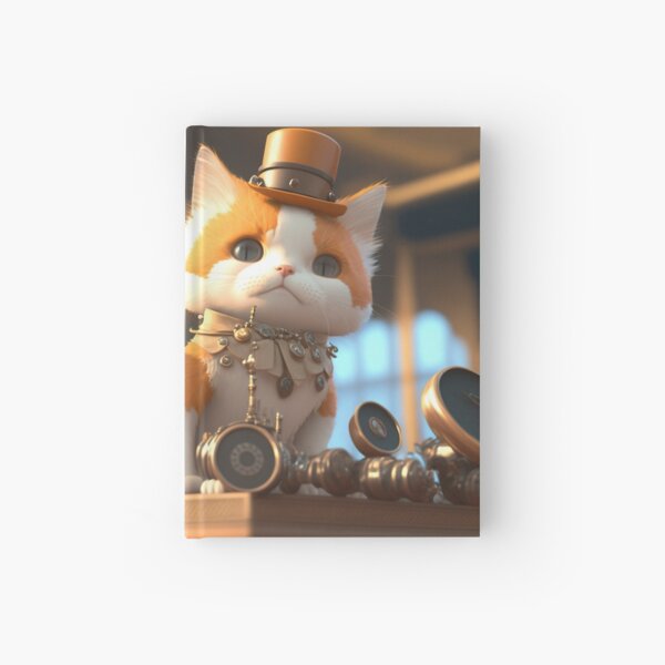 Cute Steam Punk Kittens Hardcover Journal