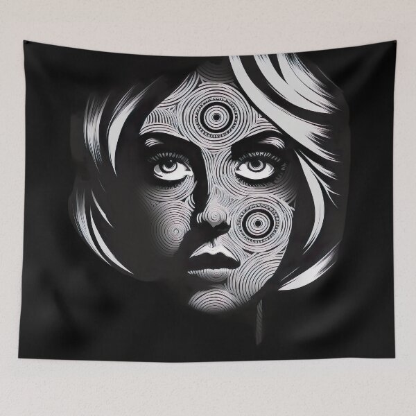 Item preview, Negative Space Black White Female Face Silhouette Design  designed and sold by Jozzabazza.