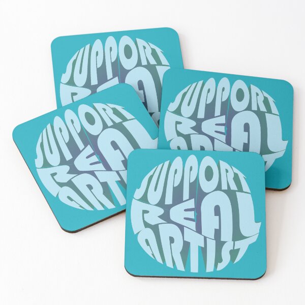 Item preview, Support Real Artist - Blue and Teal designed and sold by Nevermind-artss.
