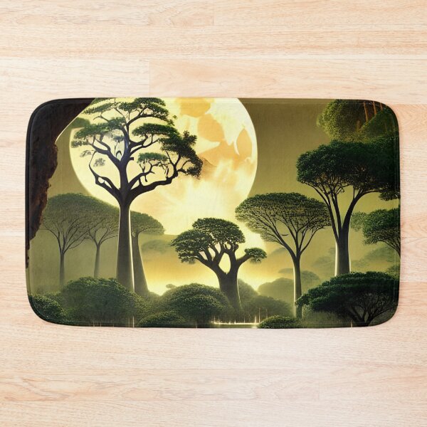 Item preview, Moonlit baobabs generated by artificial intelligence designed and sold by megadrina.