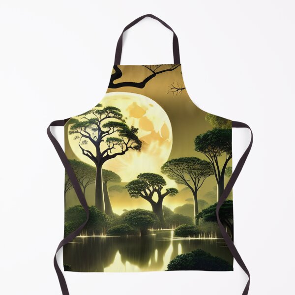 Item preview, Moonlit baobabs generated by artificial intelligence designed and sold by megadrina.