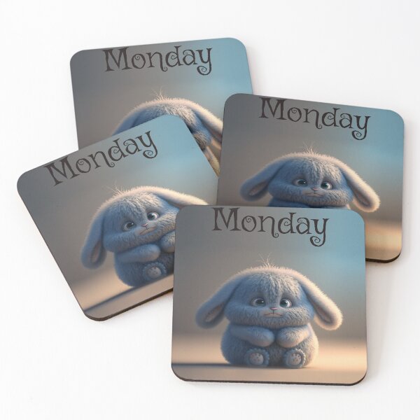 Item preview, Mondays Bunny - Not Everyone Likes Mondays designed and sold by TheArtfulAI.