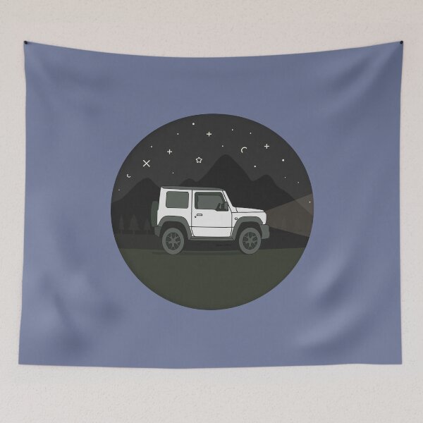 Item preview, Night Adventure in the Mountains | White Suzuki Jimny designed and sold by stoicjimny.